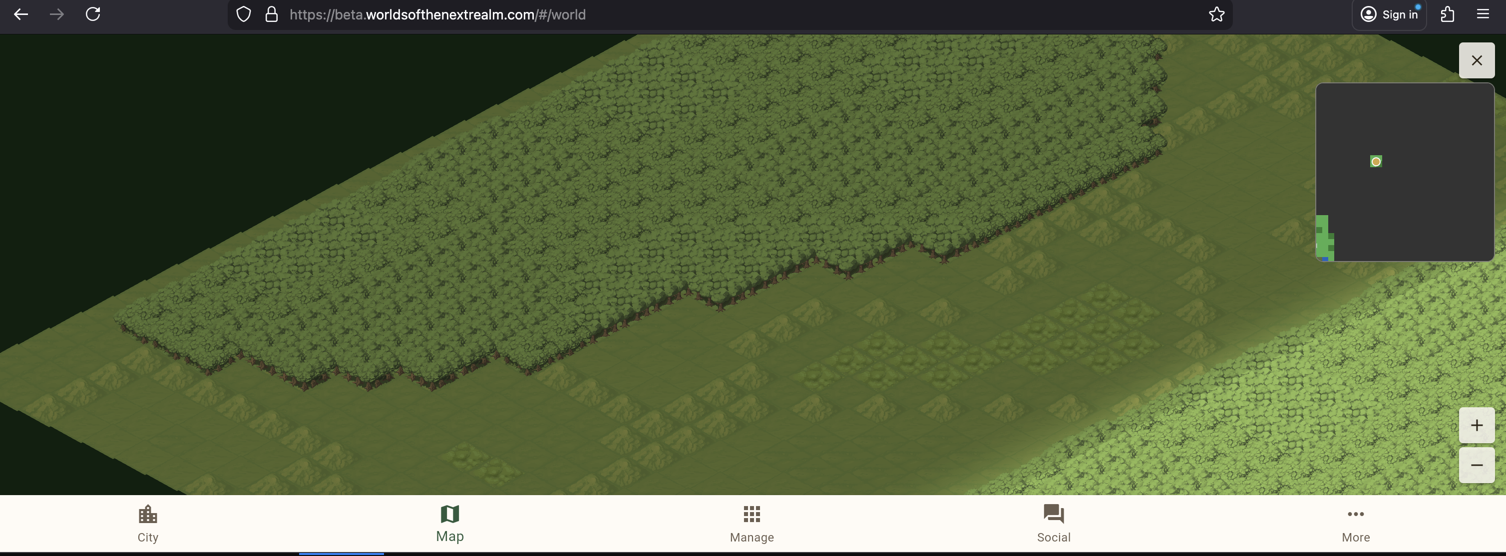 The viewport culling bug at 0.5x zoom. Tiles cut off in a harsh diagonal line across the top of the screen — the isometric math wasn’t accounting for the rotated grid at this zoom level.